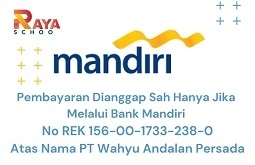 Rekening Bank Mandiri PT Wahyu Andalan Persada Raya School.