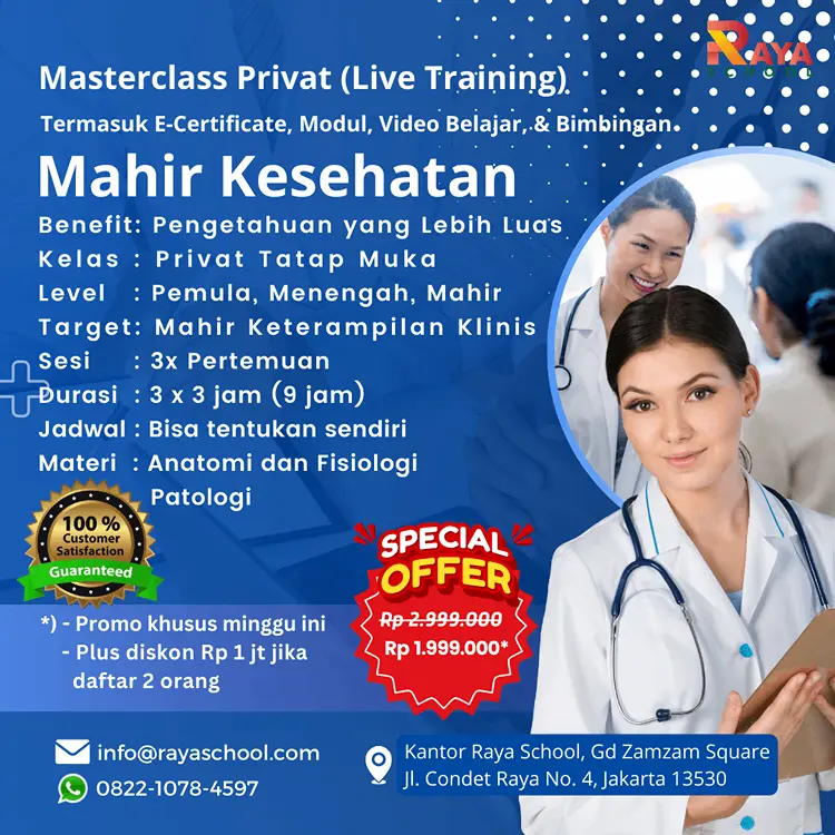 Brosur Kursus Kesehatan Masterclass Privat Raya School