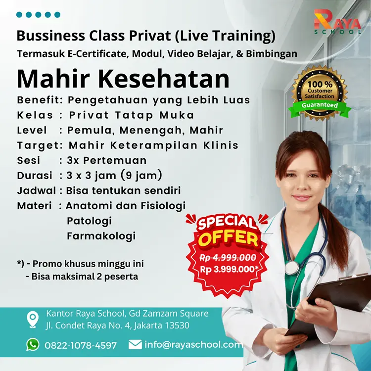 Flyer Kursus Kesehatan Business Class Privat Raya School
